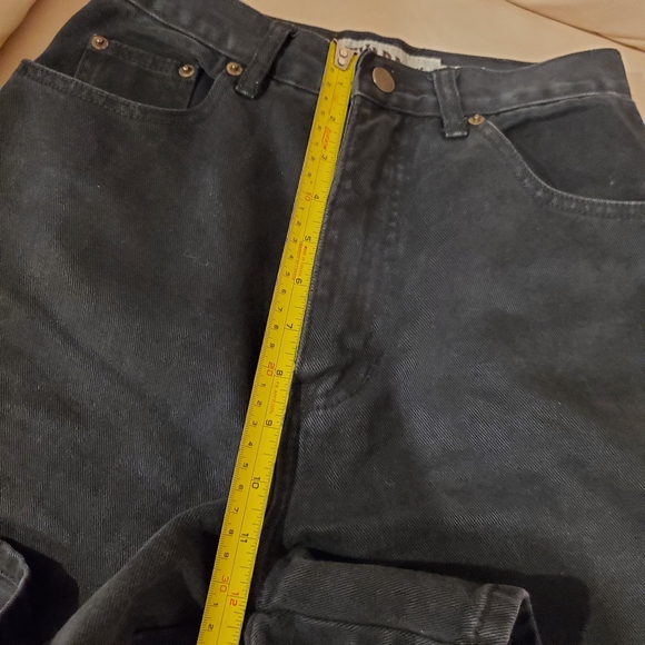 Vintage nevada sz 8 high waisted shorts black jean distressed grunge denim - Picture 13 of 16